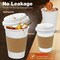 100 Pack 12 oz Leak-Proof Coffee Cups with Lids and Sleeves Disposable To Go Hot Travel Paper Cups, Hot Chocolate, Cocoa, Coffee Bar Supplies
